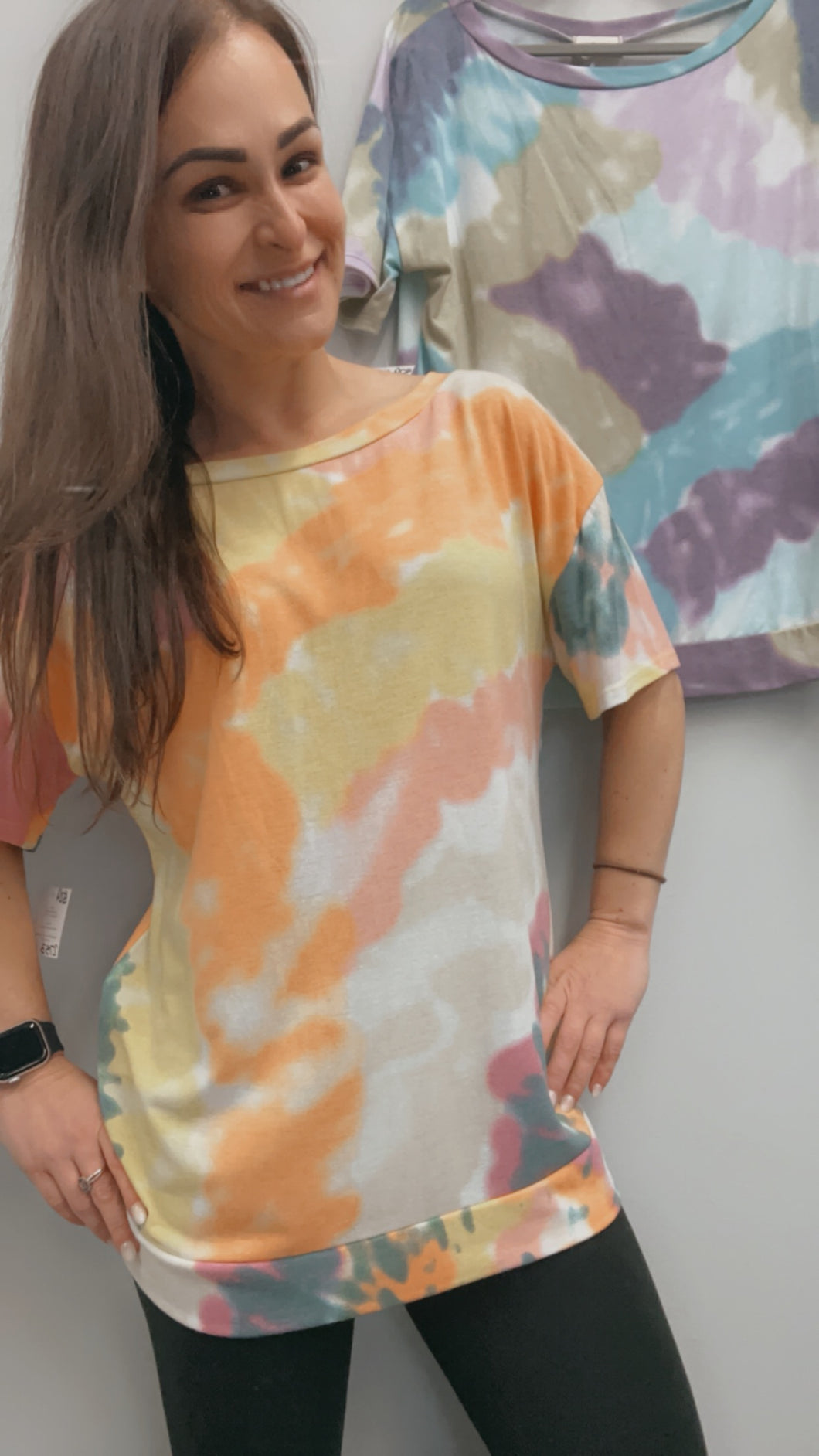 Round neck tie dye shirt