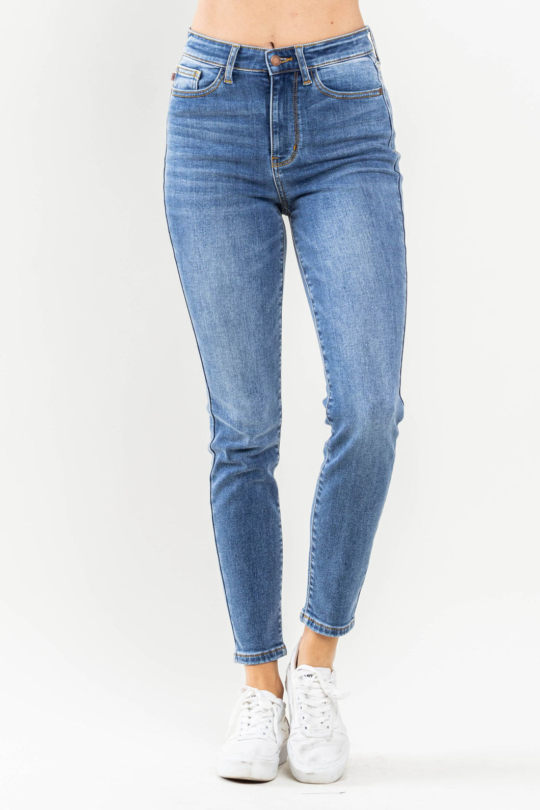 High waist classic thermal denim skinny Judy Blue Jeans