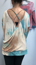 Load image into Gallery viewer, Tie dye cross open back top