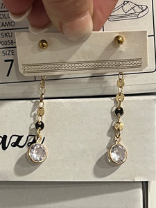 Costume gold dangle earrings