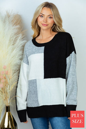 Color block sweater