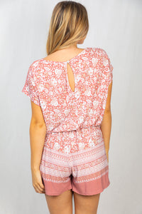 Multi pattern romper with pockets