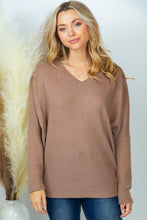 Load image into Gallery viewer, Dolman sleeve brushed waffle knit shirt