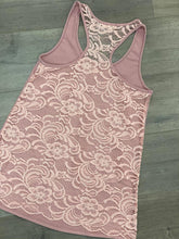 Load image into Gallery viewer, Floral lace back tank top
