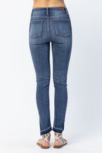 Load image into Gallery viewer, High waisted ripped hem and side slit Judy blue skinny jeans