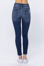 Load image into Gallery viewer, Judy Blue Slanted Fray Hem Hi Waist skinny Jeans