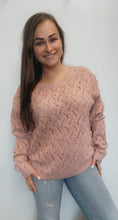 Load image into Gallery viewer, Mauve Loose knit sweater